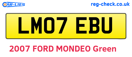 LM07EBU are the vehicle registration plates.