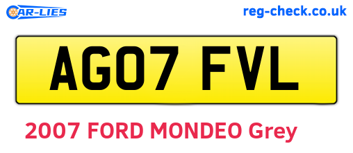 AG07FVL are the vehicle registration plates.