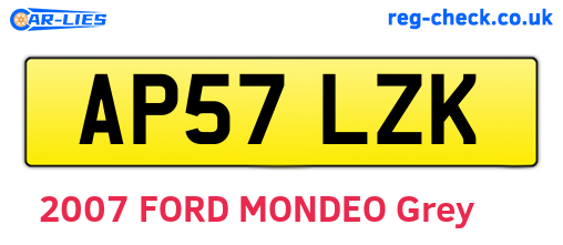 AP57LZK are the vehicle registration plates.