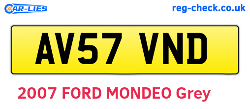 AV57VND are the vehicle registration plates.