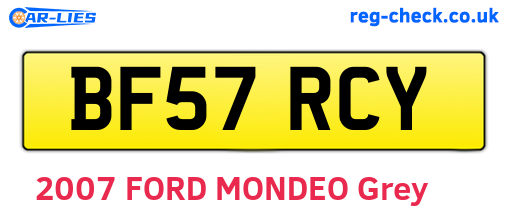 BF57RCY are the vehicle registration plates.
