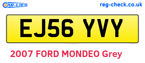 EJ56YVY are the vehicle registration plates.