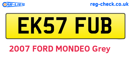EK57FUB are the vehicle registration plates.