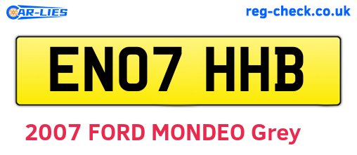 EN07HHB are the vehicle registration plates.