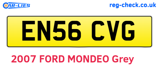 EN56CVG are the vehicle registration plates.