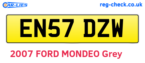 EN57DZW are the vehicle registration plates.