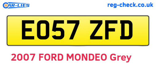 EO57ZFD are the vehicle registration plates.