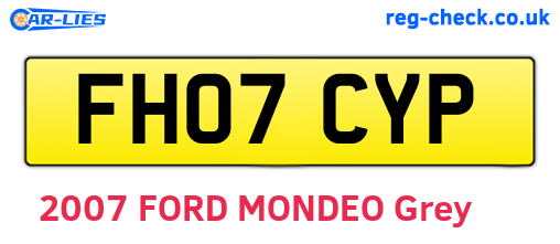 FH07CYP are the vehicle registration plates.