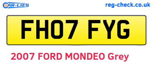 FH07FYG are the vehicle registration plates.