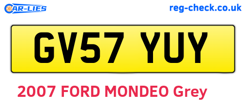 GV57YUY are the vehicle registration plates.