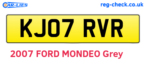KJ07RVR are the vehicle registration plates.