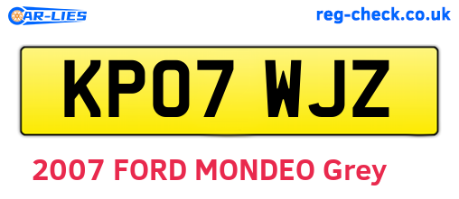 KP07WJZ are the vehicle registration plates.