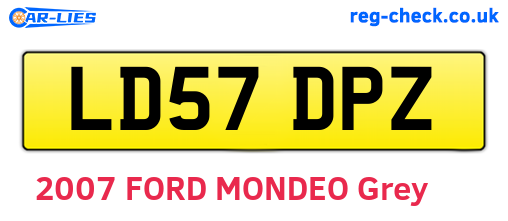 LD57DPZ are the vehicle registration plates.