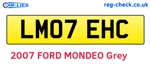 LM07EHC are the vehicle registration plates.