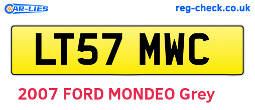 LT57MWC are the vehicle registration plates.