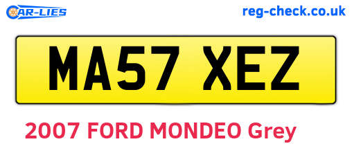 MA57XEZ are the vehicle registration plates.