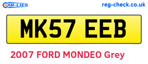 MK57EEB are the vehicle registration plates.