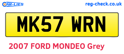 MK57WRN are the vehicle registration plates.