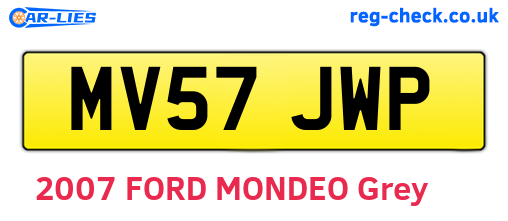 MV57JWP are the vehicle registration plates.