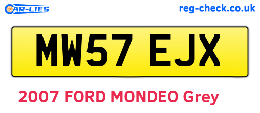 MW57EJX are the vehicle registration plates.