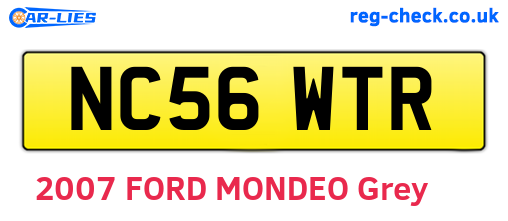 NC56WTR are the vehicle registration plates.