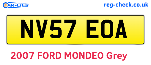 NV57EOA are the vehicle registration plates.