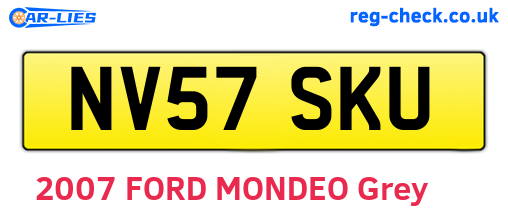 NV57SKU are the vehicle registration plates.