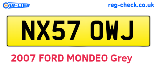 NX57OWJ are the vehicle registration plates.