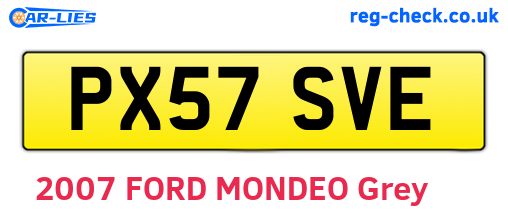 PX57SVE are the vehicle registration plates.