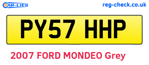 PY57HHP are the vehicle registration plates.