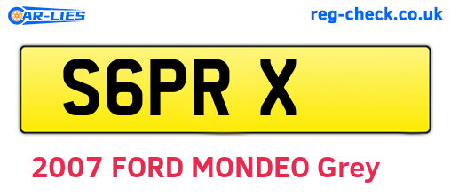 S6PRX are the vehicle registration plates.