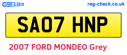SA07HNP are the vehicle registration plates.