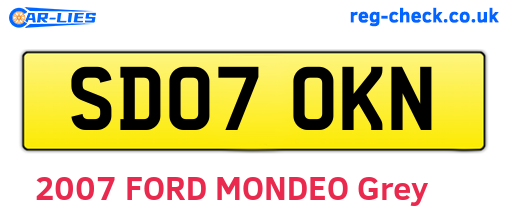 SD07OKN are the vehicle registration plates.