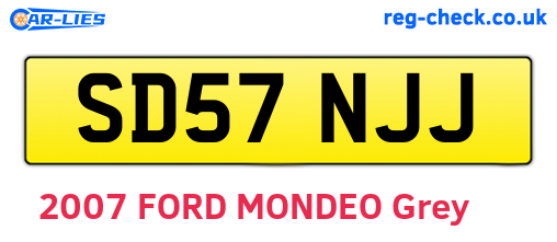 SD57NJJ are the vehicle registration plates.