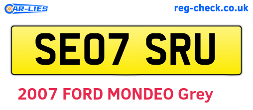 SE07SRU are the vehicle registration plates.