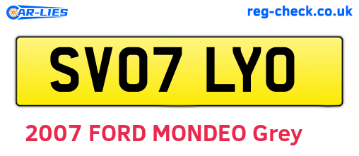 SV07LYO are the vehicle registration plates.