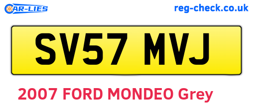 SV57MVJ are the vehicle registration plates.