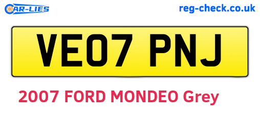 VE07PNJ are the vehicle registration plates.