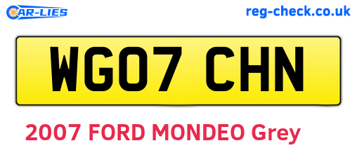 WG07CHN are the vehicle registration plates.