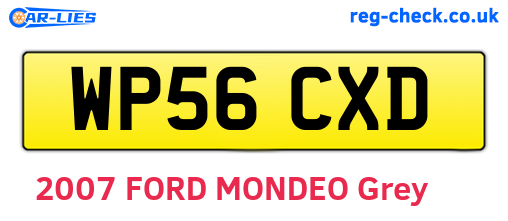 WP56CXD are the vehicle registration plates.