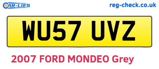 WU57UVZ are the vehicle registration plates.