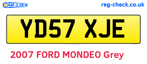 YD57XJE are the vehicle registration plates.