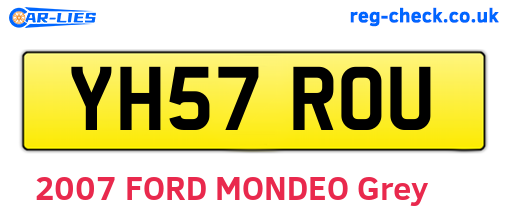 YH57ROU are the vehicle registration plates.