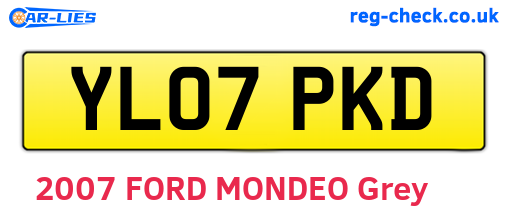 YL07PKD are the vehicle registration plates.