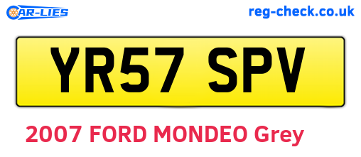 YR57SPV are the vehicle registration plates.