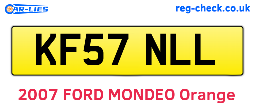 KF57NLL are the vehicle registration plates.