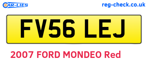 FV56LEJ are the vehicle registration plates.