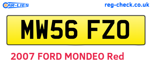 MW56FZO are the vehicle registration plates.
