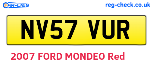 NV57VUR are the vehicle registration plates.