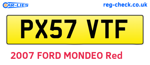 PX57VTF are the vehicle registration plates.